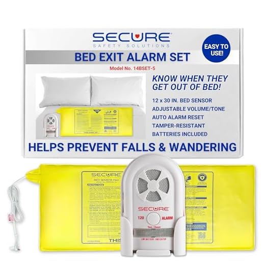 Secure 14BSET-5 Bed Exit Patient Sensor Pad Alarm for Elderly Fall and Wandering Prevention