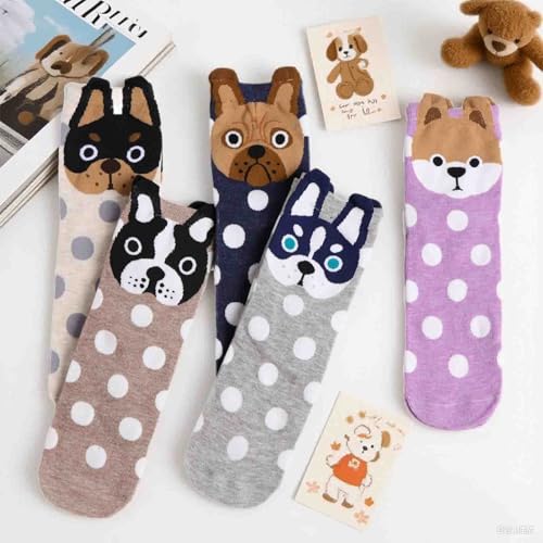 5 Pairs Socks for Women,Girl Birthday Gifts,Funny Gifts for Her, Animal Cute Socks for Women Girlfriend, Holiday Gift2