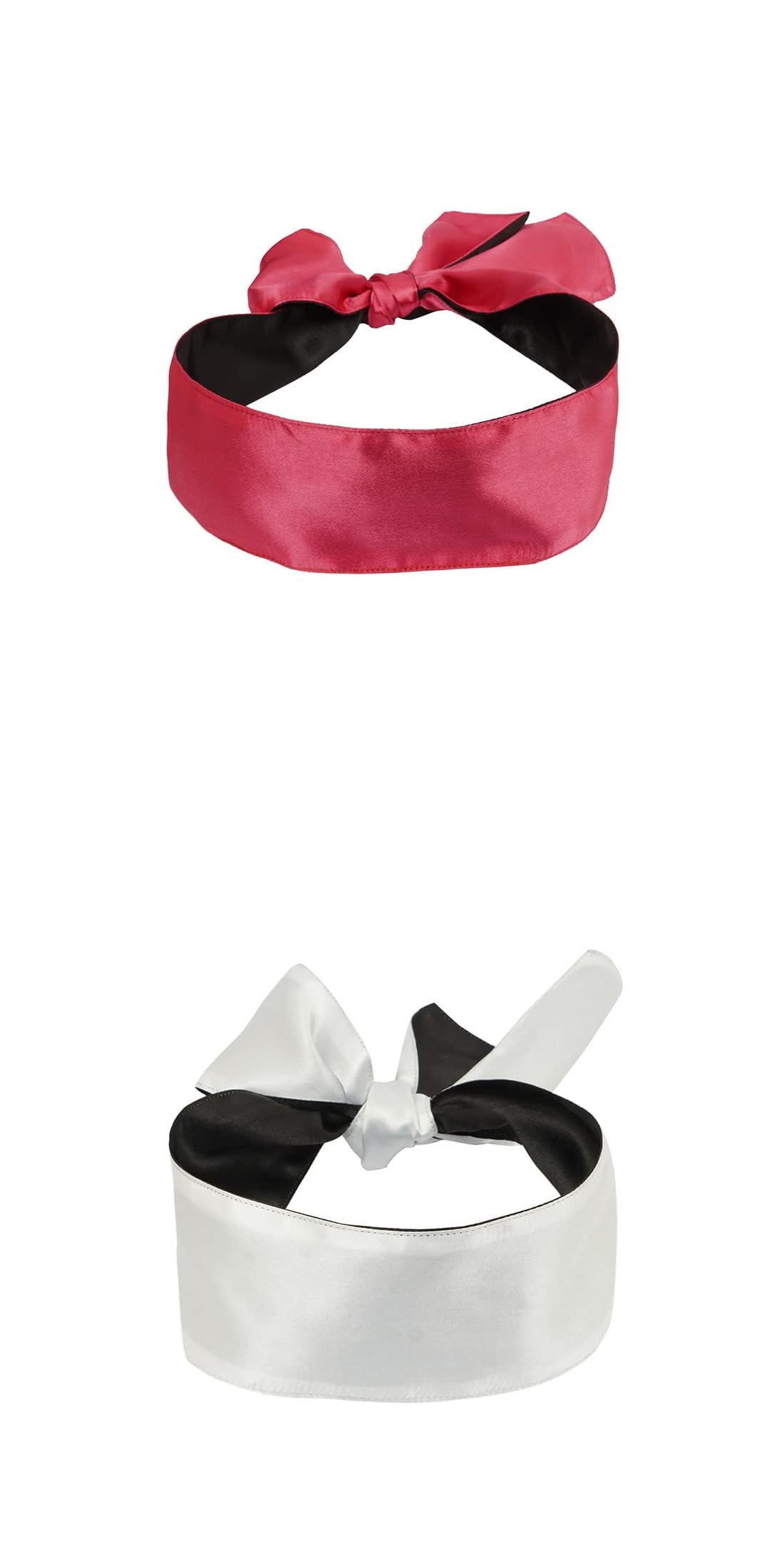 neev enterprise adjustable satin blindfold/eye cover/sleep mask/satin eye covers for couple,travel, nap, meditation (pack of 2)