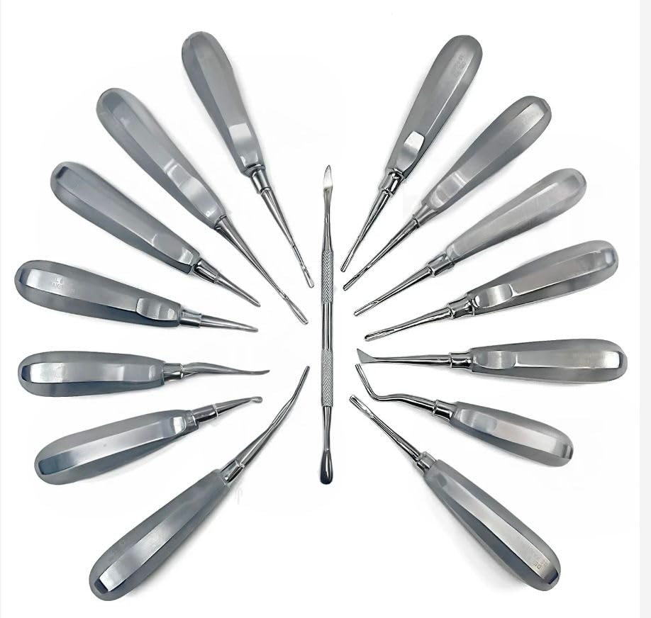 49-Piece Premium Dental Extraction Surgical Instruments Set – German Stainless Steel Elevators & Forceps Kit
