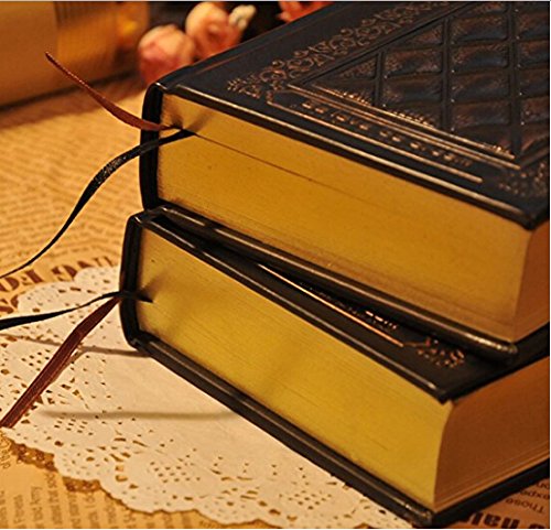 Pu Leather Vintage Embossed Cover Blank Page Notebook Thick 200 Sheets Hardback Scrapbook Antique Handmade Travel Writing Journal Diary Sketchbook No Lines Notepad For Memo Sketching Working Study #TOP5