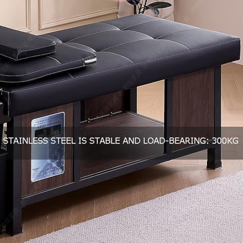 Image of Thai Massage Bed, Head Spa Equipment Shampoo Bed with Fumigation and Heater, Constant Warm Water Circulation Shampoo Bed, Gray