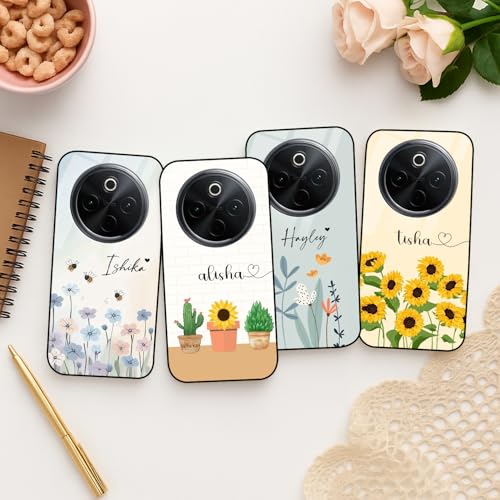 Image of COLORflow Back Cover Compatible with Vivo T4 5G / Y300 Pro 5G / iQOO Z10 5G | Floral Family Customized | Shockproof TPU Bumper with Camera Protection Back Cover