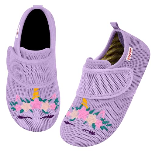 Kyopp Hausschuhe Kinder Barfussschuhe Klettverschluss für Jungen...