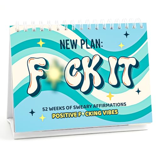 Funny Daily Flip Calendar with 52 Weeks of Sweary Affirmations Badass Quotes for Women Sarcastic Positive Desk Calendar Motivational Office Decor Funny Gift for Work or Home
