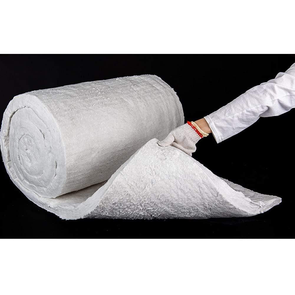 Manta aislante de fibra de cerámica, ignífuga, 20 mm de grosor, duradera y ligera, ideal para soldadura, revestimiento de humos y horno, aplicaciones de horno