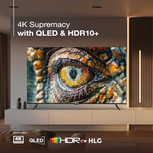 Image of SANSUI 165cm (65) 4K QLED Google TV with Dolby Vision, HDR10+, Dolby Atmos Sound with Tweeters, HSR 120Hz, MEMC, 30W Surround Sound, FloLED Panel JSW65UG23Q (Black)