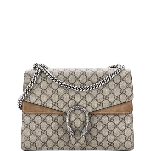 Pre-Loved Dionysus Bag GG Coated Canvas Medium, Brown