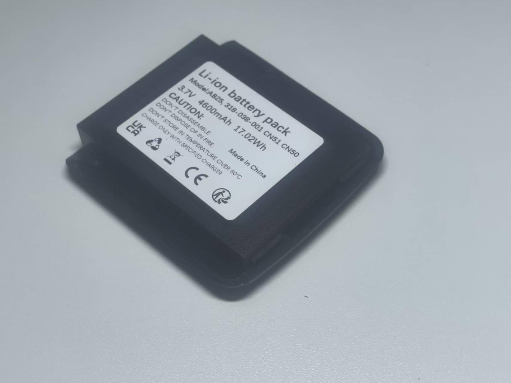 Batteria di ricambio per scanner di codici a barre Intermec CN50 e CN51, 4600 mAh, 17,02 Wh, sostituisce AB24, AB25 e 318-038-001