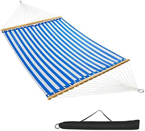 VALLEYRAY Hammock with Spreader Bars, Double Hammock with Wooden Spreader Bar and Chains for 2 Persons, 450 Capcity.