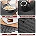 IKANFI Stove Top Cover for Electric Stove, Dish Drying Mat for Kitchen, Glass Cooktop Protector, Heat Resistant Waterproof Foldable Anti-Slip Silicone Mat (Black, 30''L x 21''W)
