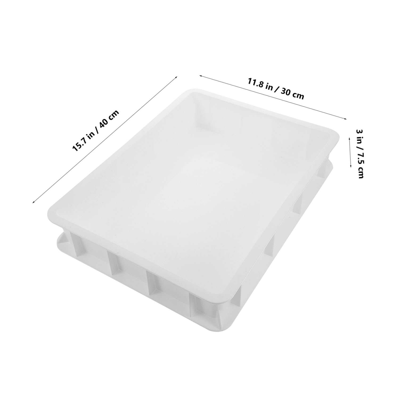 Contenitore Lievitazione Pizza Impasti senza Coperchio Box Impasto Impilabile in Plastica Resistente per Uso Professionale e Domestico Facile da Pulire e Compatto