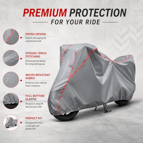 Image of Water Resistant & Dustproof Scooty Cover Compatible with TVS Jupiter 110CC, 125 CC (All Models) | Heavy Duty | UV Resistant, Heat Protection | Elastic Bottom Grip