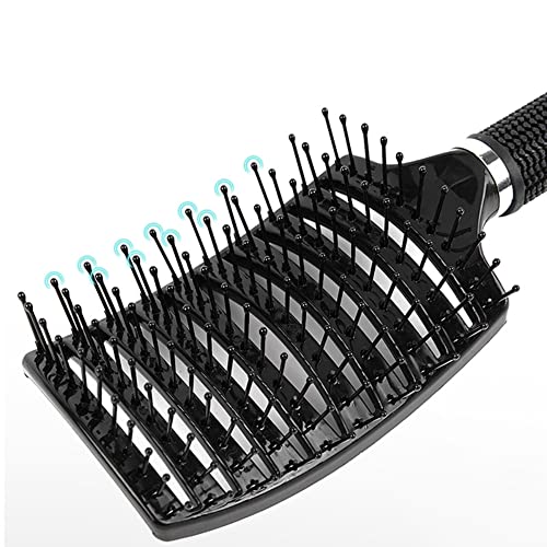 Nethins Women Curved Vented Hair Brush Scalp Massage, Styling Wet Dry Detangling Smooth Hollow Out Hair Brush #TOP4