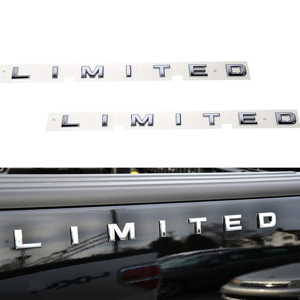 2 szt. limitowany emblemat 3D litera odznaka naklejka tylna tabliczka nocna z podwójną taśmą (chrom)