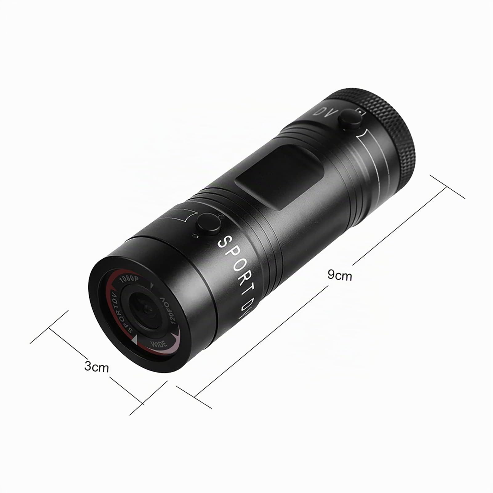 Fotocamera Sport Action DV, Telecamera per casco da bicicletta portatile Full HD 1080P, telecamera per auto impermeabile a 120 gradi per caccia, pesca, escursionismo, ciclismo, sport all'aria aperta