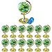12 Pieces Fillable Mini Round Gold Plated Earth and World shaped Globe Party Favors (Assembly Required)