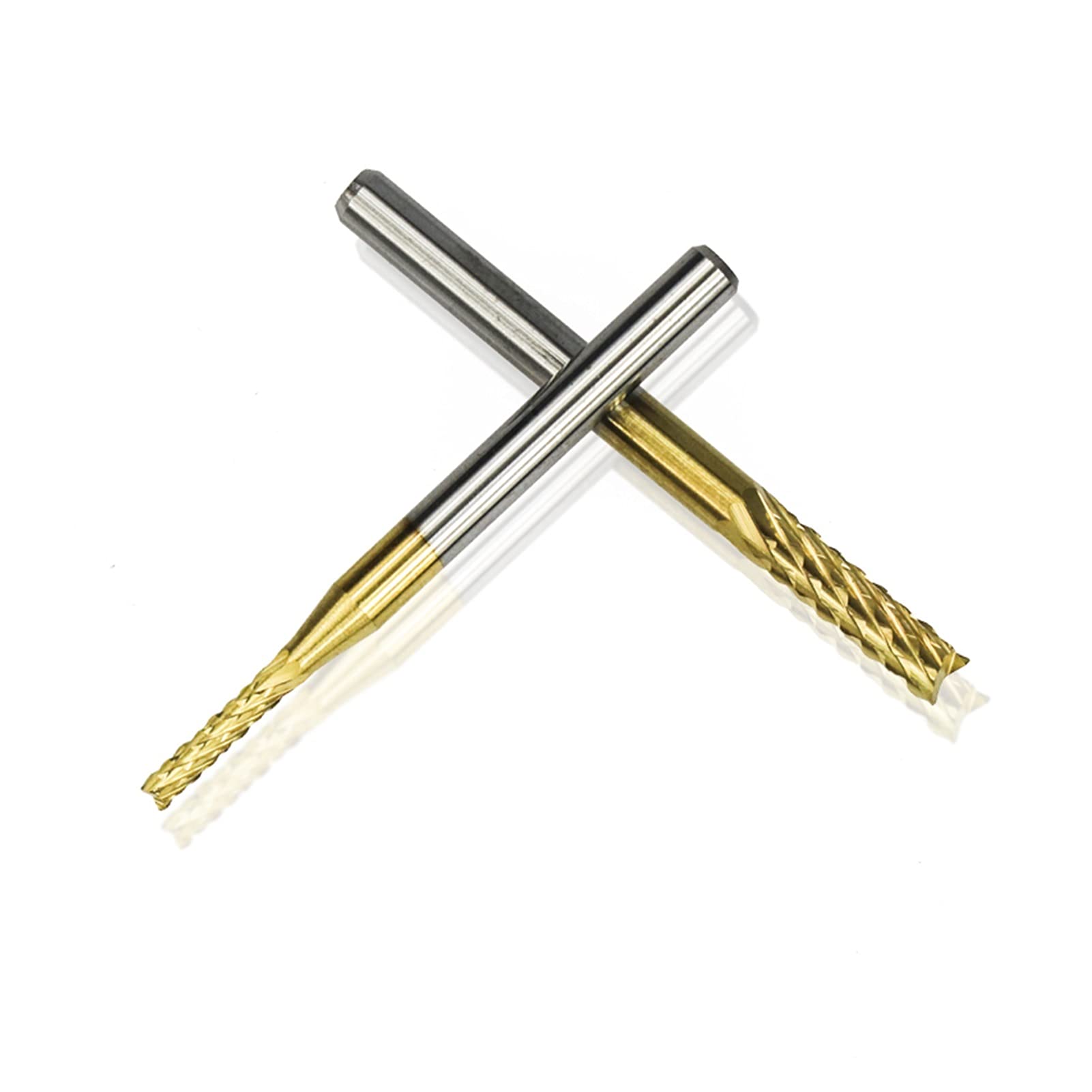10-teiliger Hartmetall-Schaftfräser, 0,5–3,175 mm, PCB-Fräser-Set, nanobeschichteter Hartmetall-Schaftfräser for PCB-Maschinen, CNC-Schneidwerkzeug(10pcs 3.175mm)