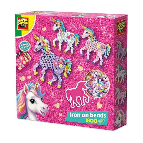 Ses Creative Perles à Repasser - Licorne | Activité Manuelle | sans PVC | Univers féerique | pour Les Filles | à partir de 5 Ans Plusieurs Couleurs
