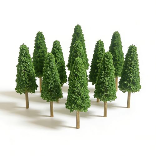 NEOLIAN Miniature Model Trees 3.3 Inch Green Pine Trees 30 Pieces of Packaging, Suitable for N Scale...