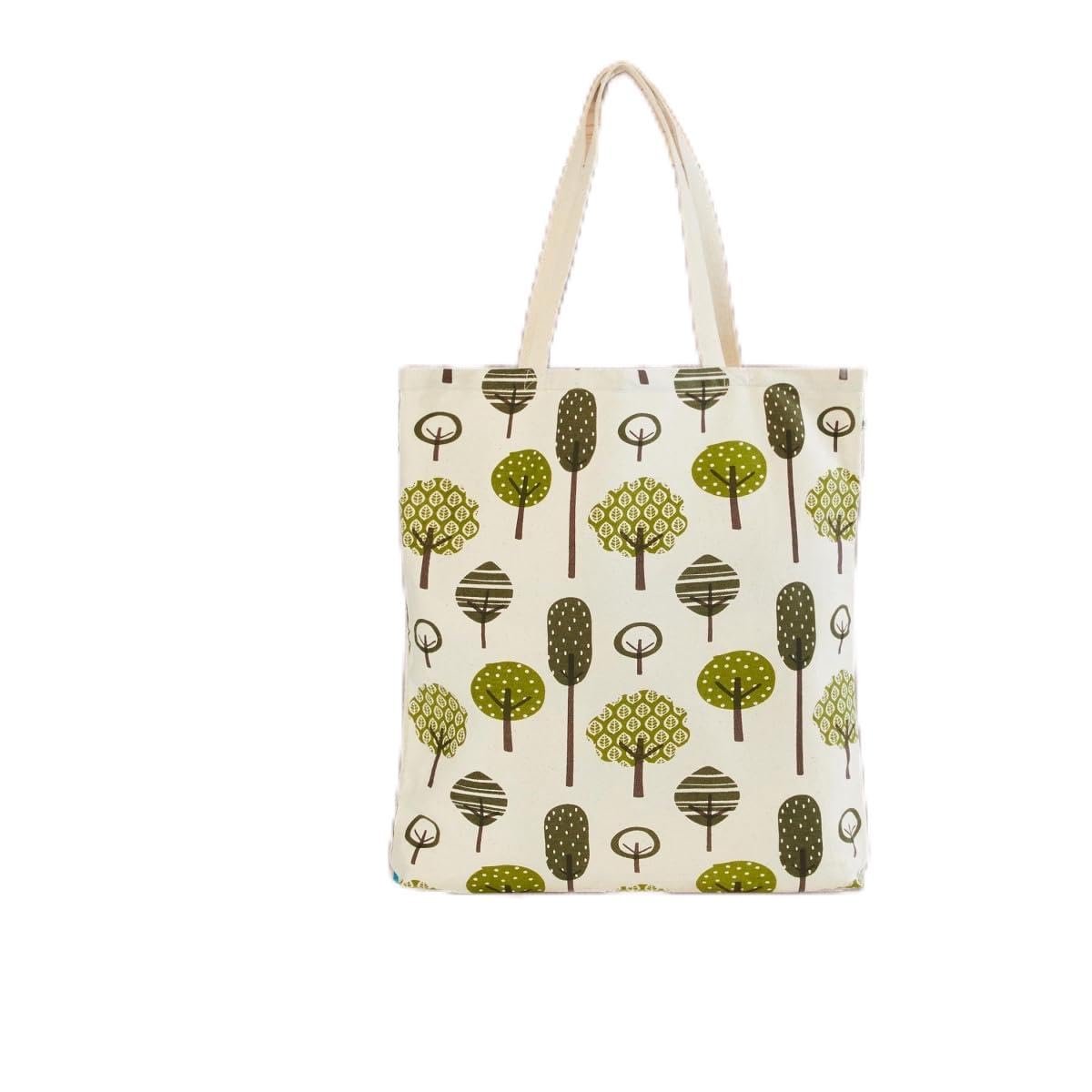 Home Centre Garnet Cotton Printed Tote Bag