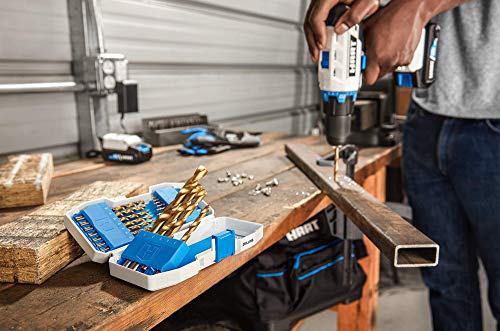 HART 10-Piece TITANIUM DRILL BIT SET for WOOD METAL PVC 135° Split Point Tip 1/16 5/64 3/32 7/641/8 5/32 3/16 1/4