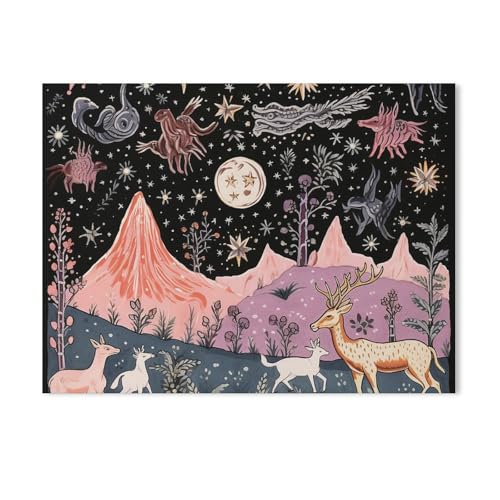 Peinture sur toile animaux NQLYUT décoration murale sans cadre pour salon