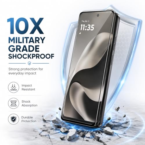 Image of FIRST MART Tempered Glass for Motorola G77 Power, 9H Full-Glue Screen Protector, 3D Edge-to-Edge, HD Clear, Oleophobic, Case-Friendly, Bubble-Free| Black