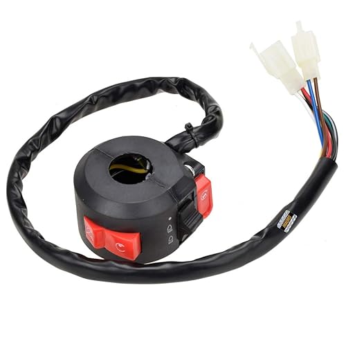 Miniatura 2 de HIAORS Interruptor de arranque de luz de apagado izquierdo, 8 cables, 3 funciones para Taotao 50cc 70cc 90cc 110cc 125cc 150cc SunL Peace Eagle