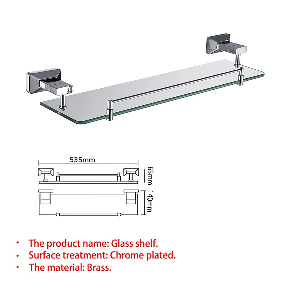 Toallero Accesorios de baño de lujo, Juego de accesorios de baño de latón macizo de cristal, Soporte para cepillo de dientes Soporte para cepillo de baño de metal cromado Toallero para baño Cocina (Co
