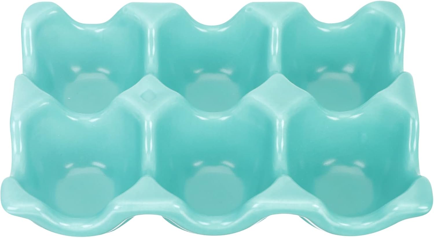 Minkissy 6 Grid Ceramic Egg Tray Reusable Egg Cartons Pink