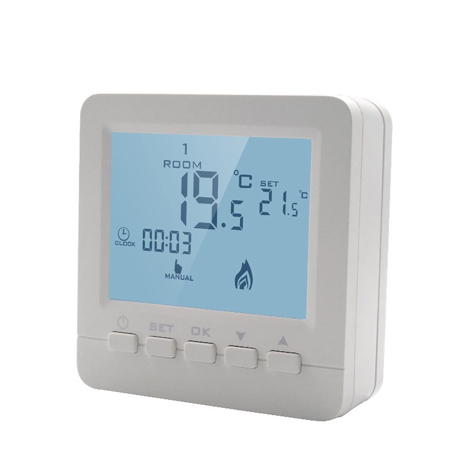 Termometro da interno igrometro digitale Strumentazione termostato di riscaldamento del pavimento dell'acqua Programmabile Controllo di temperatura del termostato a parete a parete LCD Pannello Con di