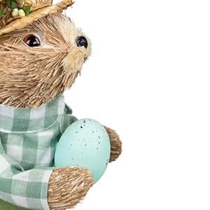 Northlight spring sisal standing easter bunny rabbit figure with robins egg 10  urban country home decor