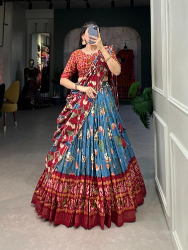 Lehenga de seda Tussar para lucir un look exótico y elegante en bodas de noche 2