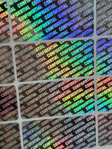 Image of LEPAH Confidential,25mm x 50mm Hologram Stickers, 180 Pcs | Tamper-Evident