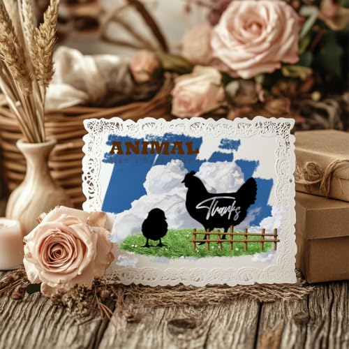 CHGCRAFT Bauernhof Tiere Briefmarke Transparente Briefmarke Tier Silhouette Transparente Silizium Briefmarke Silizium Briefmarke Karten Dekoration DIY Clipbook Fotoalbum Dekoration Kunsthandwerk