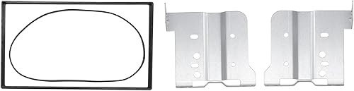 Miniatura 8 de Kit de tablero de instalación doble DIN, ABS negro 2 DIN audio estéreo Fascia panel de navegación Fascia coche estéreo marco para RHD 2006-2011