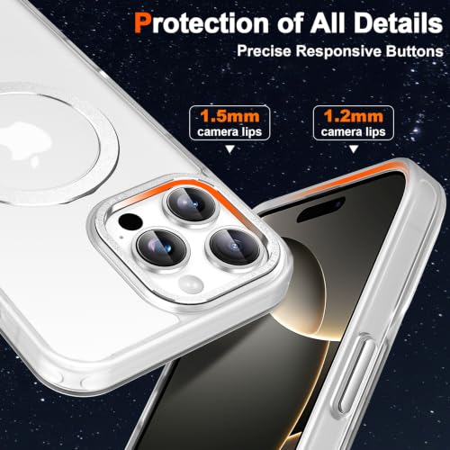 Lufanbis Magnetic for iPhone 16 Pro Max Case with Ring Stand, Frosted White by Lufanbis - Used condition - Image 6
