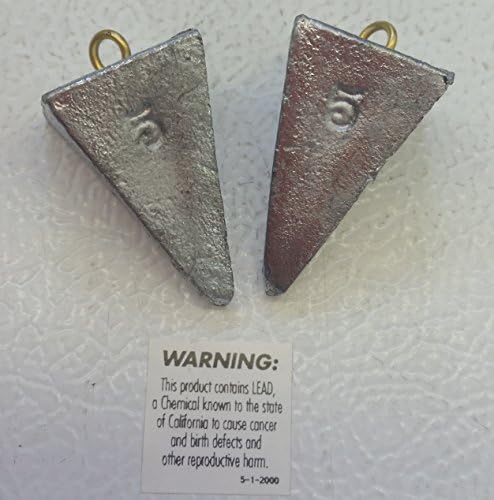 Pyramid 5 Oz (2pcs) Fishing Sinker, Lead, Weight