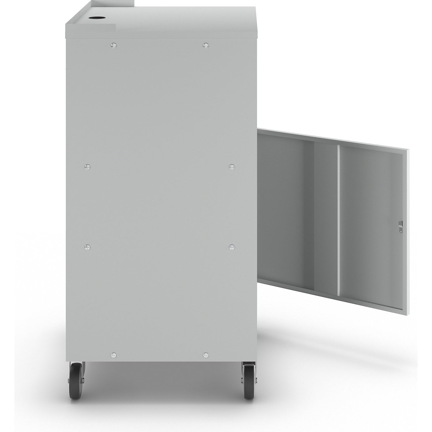 eurokraft | PC-Pult | mobil | HxBxT 1170 x 690 x 590 mm | lichtGrau RAL 7035