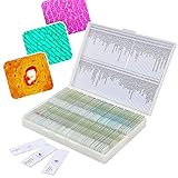 【Diversas aplicaciones】 Cada portaobjetos de microscopio está etiquetado con número y nombre, fácil de encontrar y almacenar. Es ideal para el hogar, la escuela secundaria, la educación en ciencias biológicas de laboratorio.