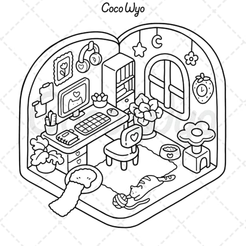 Image of Little Corner: Coloring Book for Adults and Teens, Super Cute Designs of Cozy, Hygge Spaces for Relaxation