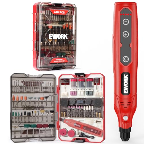 EWORK 448-Piece Rotary Tool Kit