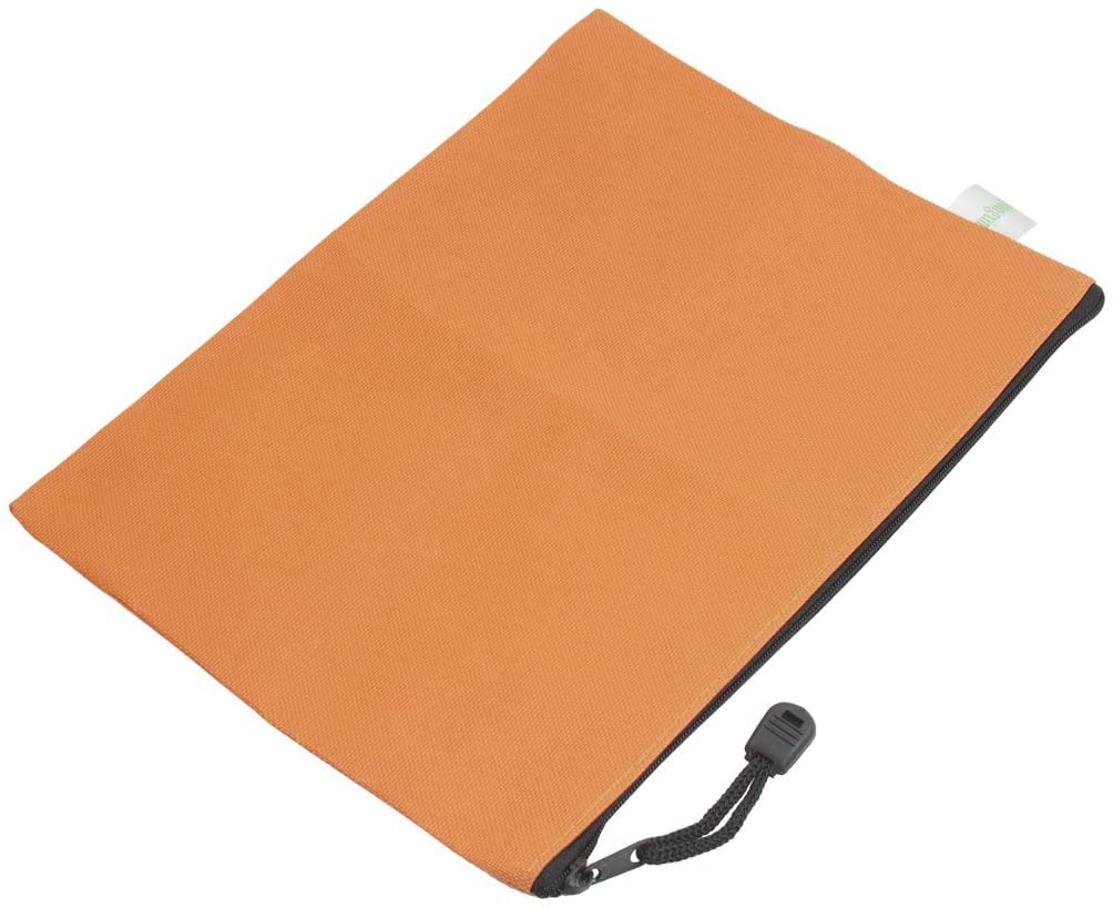 KFidFran Stationery Pens File Document Zip Up Bag for A5 Paper, Orange(Schreibwaren Stifte Akte Dokumententasche mit Reißverschluss für A5-Papier, Orange