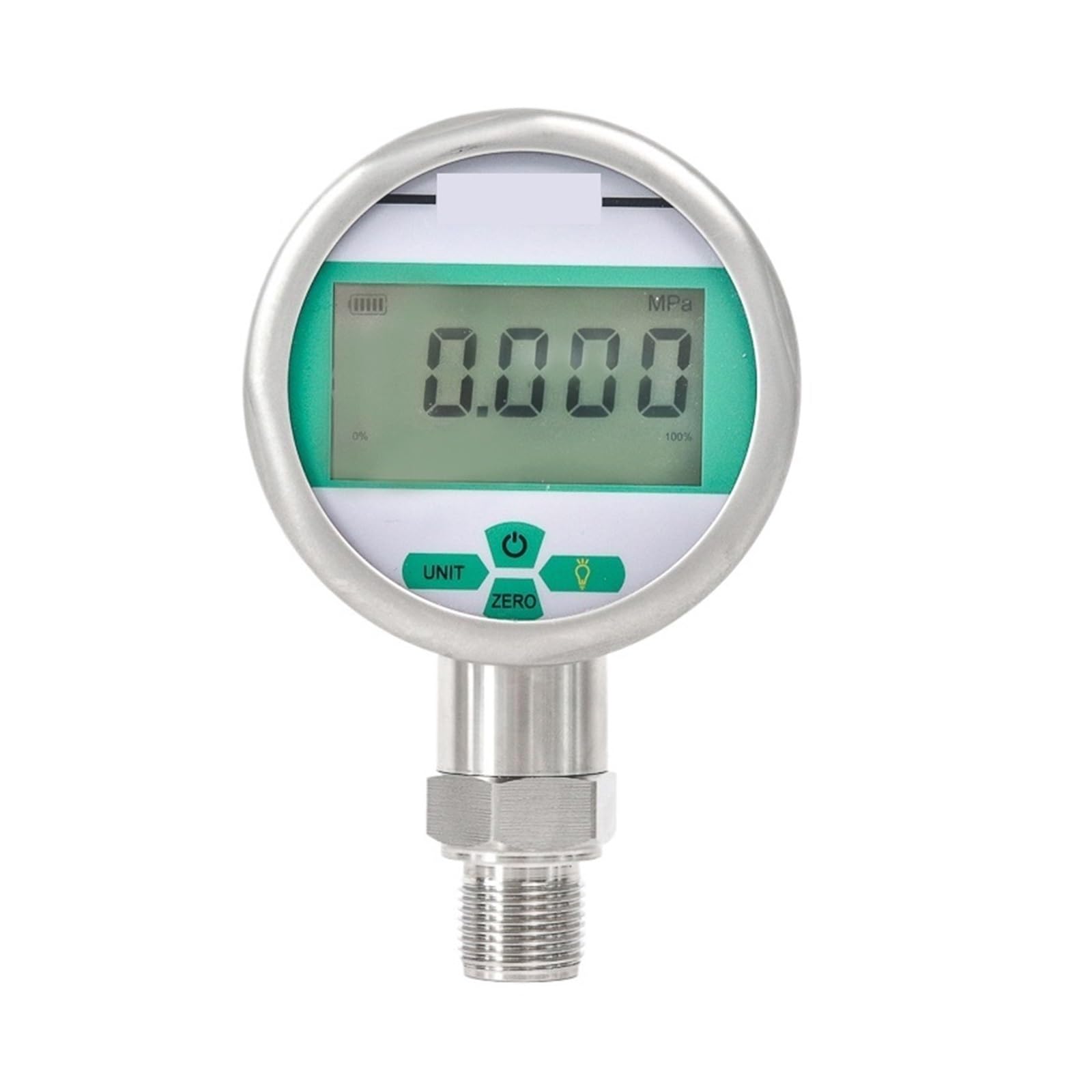 TSCFHGQI 1pcs Battery Powered Stainless Steel Digital Display Pressure Gauge Water Air Vacuum Pressure Meter(0-40Mpa)