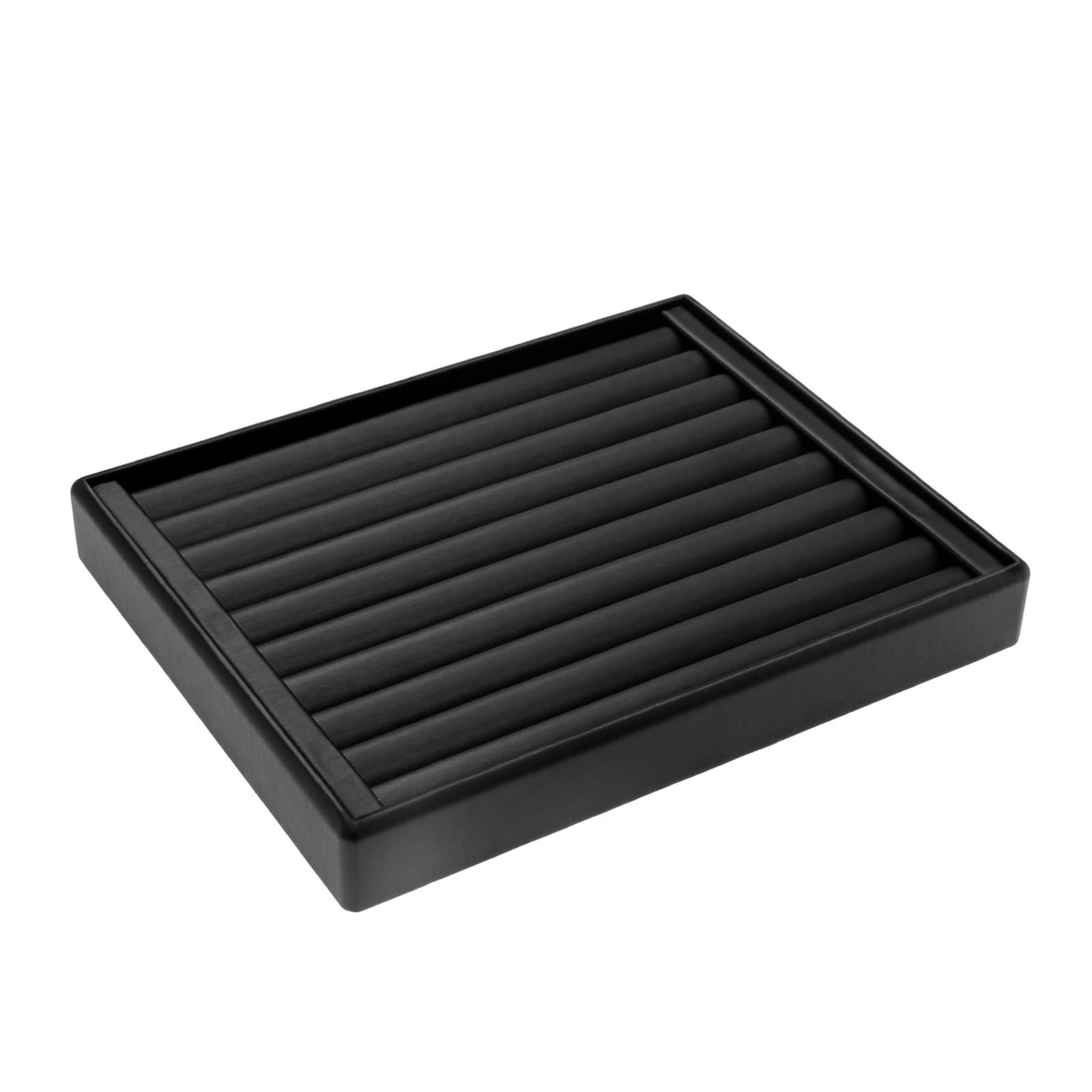 Fazvncv Luxury Leather Jewelry Display Tray Having Slots for Multiple Items Compact Size 20x25x3.5cm Contemporary Hoop Tray
