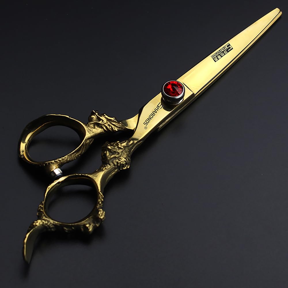 sharonds 6 Zoll Professionelle Friseurscheren Haarscheren Set | Salon Hair Edelstahl，Verdünnung，Friseursalon，Ergonomischer rutschfester Griff