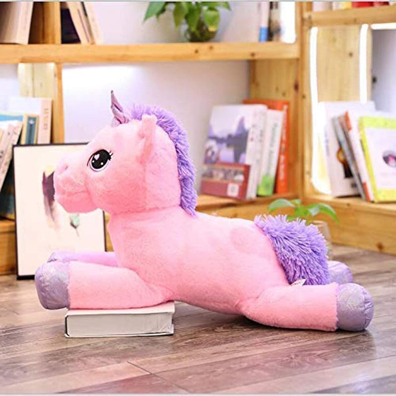 Image of HUG 'n' FEEL SOFT TOYS 75 cm Pink Unicorn Soft Toy - Big Size Plush Unicorn Stuffed Animal | Ultra Soft Huggable Doll for Girls & Kids | Birthday Gift, Valentine & Room Decor