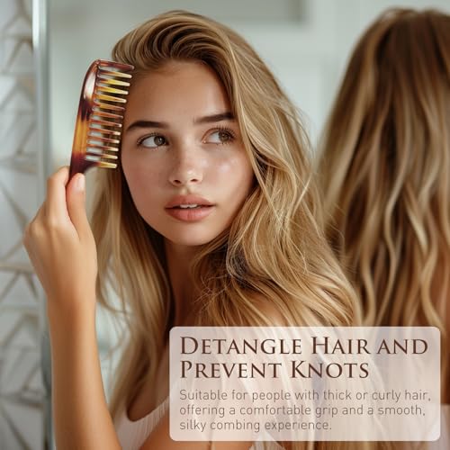 Peine desenredante ancho anti-frizz para cabello rizado miniatura 2