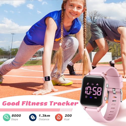 Image of LAVAREDO Kids Digital Watches for Boys Girls,Waterproof Sport Watch with Pedometer Stopwatch Vibration Alarm for Ages 5-13,No App Fitness Tracker Watch for Kids Teens Birthday Gifts